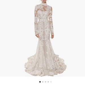 Elegant Lace Mermaid Wedding Dress